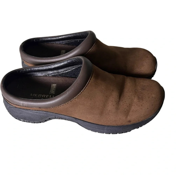 Merrell Shoes - Merrell Womens Shoes Sz 8.5 Encore Groove Mules Slip On Clogs Dark Brown Cushion